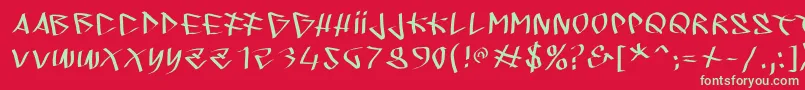 More about Sprayerstypes Font Sprayerstypes Font – Green Fonts on Red Background