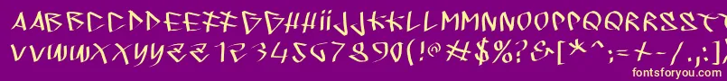 Sprayerstypes Font – Yellow Fonts on Purple Background