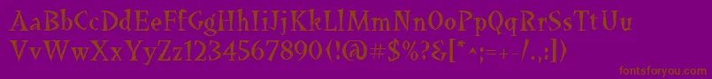 YucatanRegular Font – Brown Fonts on Purple Background