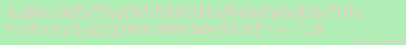 YucatanRegular Font – Pink Fonts on Green Background