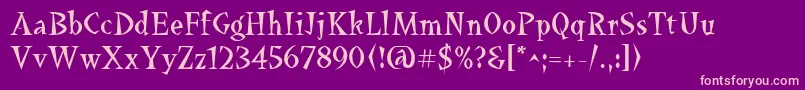 YucatanRegular Font – Pink Fonts on Purple Background