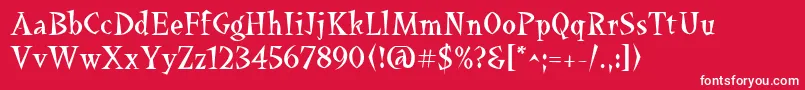 YucatanRegular Font – White Fonts on Red Background