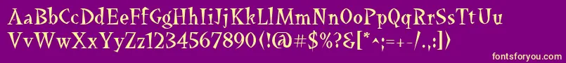 YucatanRegular Font – Yellow Fonts on Purple Background