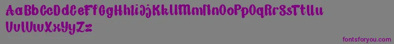 フォントGreatJob – 紫色のフォント、灰色の背景