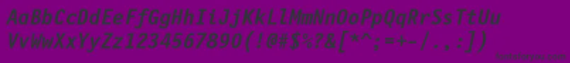 フォントFinancialBoldOblique – 紫の背景に黒い文字