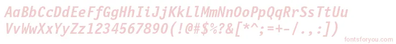 FinancialBoldOblique Font – Pink Fonts on White Background