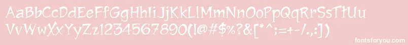 JawboxChanky Font – White Fonts on Pink Background
