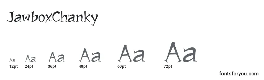 JawboxChanky Font Sizes