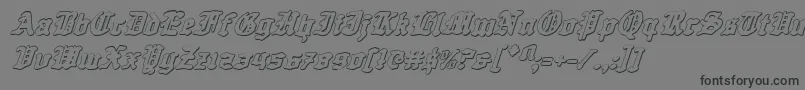 Questknight3Di-Schriftart – Schwarze Schriften auf grauem Hintergrund