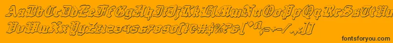 Questknight3Di Font – Black Fonts on Orange Background