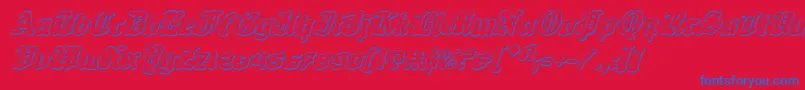 Questknight3Di Font – Blue Fonts on Red Background