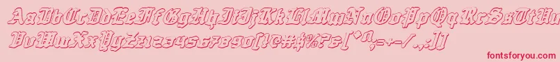 Questknight3Di Font – Red Fonts on Pink Background