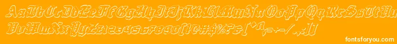 Questknight3Di Font – White Fonts on Orange Background