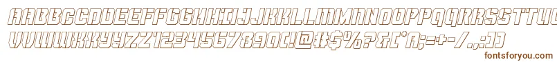 Thundertrooperoutital Font – Brown Fonts on White Background