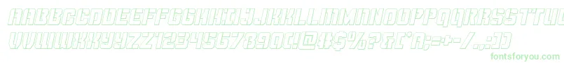 Thundertrooperoutital Font – Green Fonts on White Background