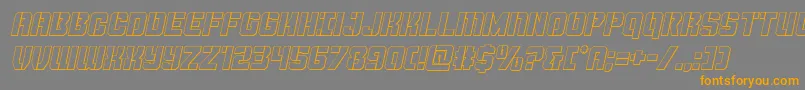 Thundertrooperoutital Font – Orange Fonts on Gray Background