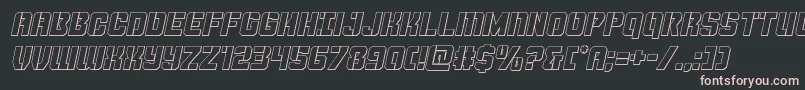 Thundertrooperoutital Font – Pink Fonts on Black Background