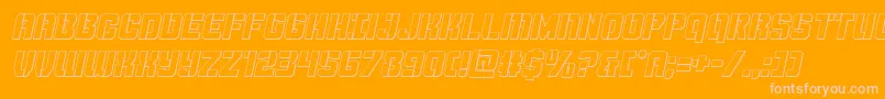 Thundertrooperoutital Font – Pink Fonts on Orange Background
