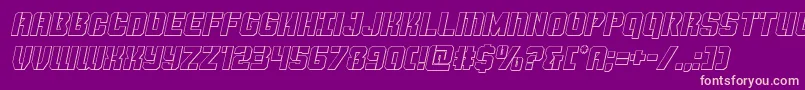 Thundertrooperoutital Font – Pink Fonts on Purple Background