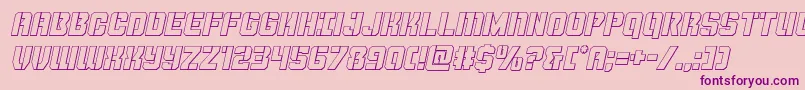 Thundertrooperoutital Font – Purple Fonts on Pink Background