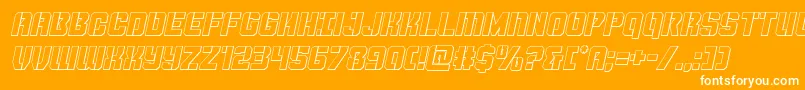 Thundertrooperoutital Font – White Fonts on Orange Background