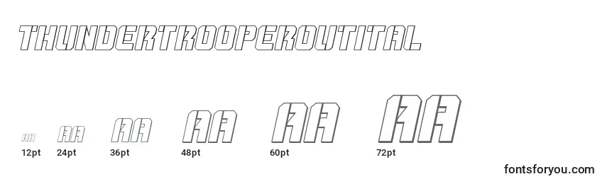 Thundertrooperoutital Font Sizes