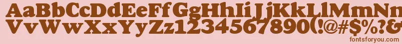 Gordo Font – Brown Fonts on Pink Background