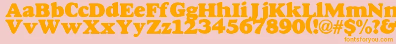 Gordo Font – Orange Fonts on Pink Background