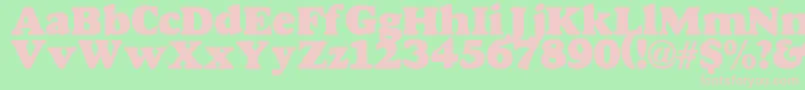 Gordo Font – Pink Fonts on Green Background