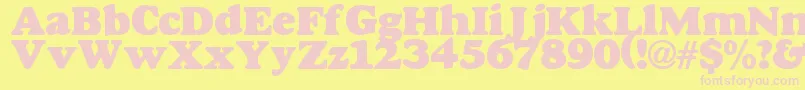 Gordo Font – Pink Fonts on Yellow Background