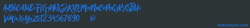 Rofitaste Font – Blue Fonts on Black Background