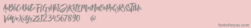 Rofitaste Font – Gray Fonts on Pink Background