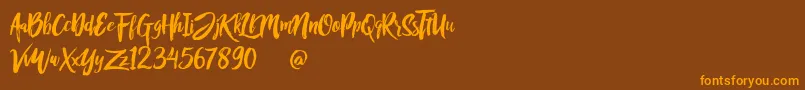 Rofitaste Font – Orange Fonts on Brown Background