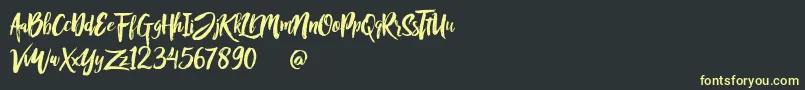 Rofitaste Font – Yellow Fonts on Black Background