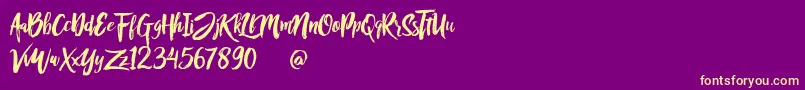 Rofitaste Font – Yellow Fonts on Purple Background