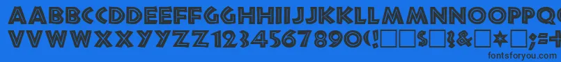 TribecaRegular Font – Black Fonts on Blue Background