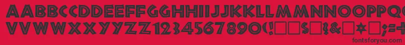 TribecaRegular Font – Black Fonts on Red Background