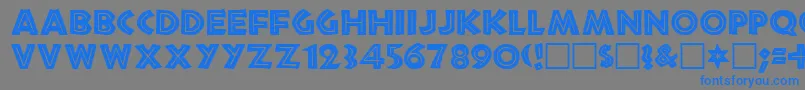 TribecaRegular Font – Blue Fonts on Gray Background