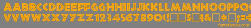 TribecaRegular Font – Orange Fonts on Gray Background