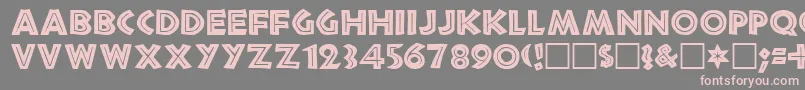 TribecaRegular-Schriftart – Rosa Schriften auf grauem Hintergrund