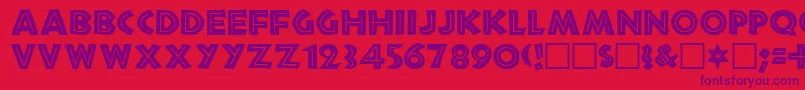 TribecaRegular Font – Purple Fonts on Red Background