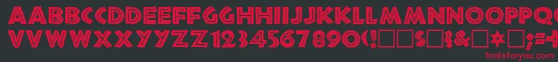 TribecaRegular Font – Red Fonts on Black Background