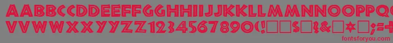 TribecaRegular Font – Red Fonts on Gray Background