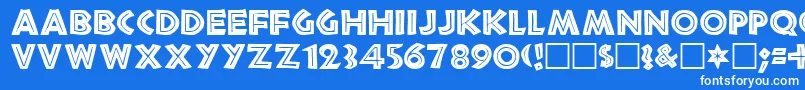 フォントTribecaRegular – 青い背景に白い文字