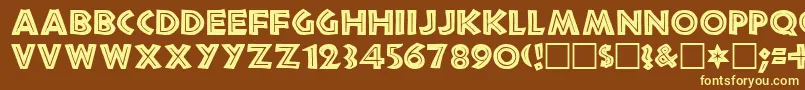 TribecaRegular Font – Yellow Fonts on Brown Background