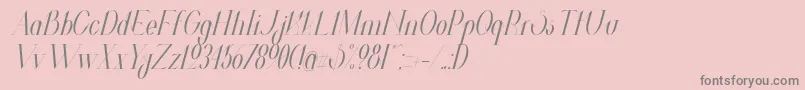 ValkyrieCondensedItalic Font – Gray Fonts on Pink Background