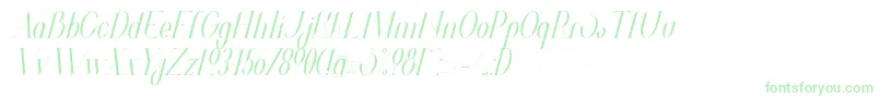 ValkyrieCondensedItalic Font – Green Fonts on White Background