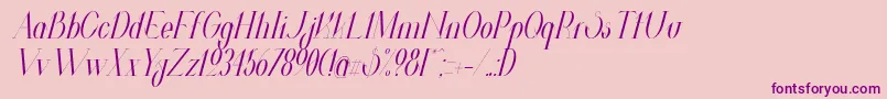 ValkyrieCondensedItalic-Schriftart – Violette Schriften auf rosa Hintergrund