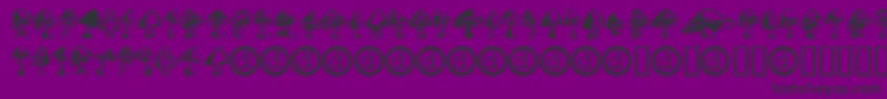 Shrooms ffy Font – Black Fonts on Purple Background