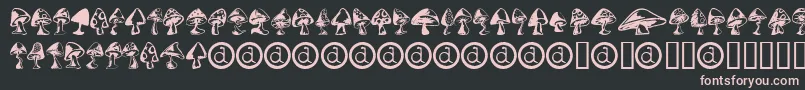 Шрифт Shrooms ffy – розовые шрифты на чёрном фоне